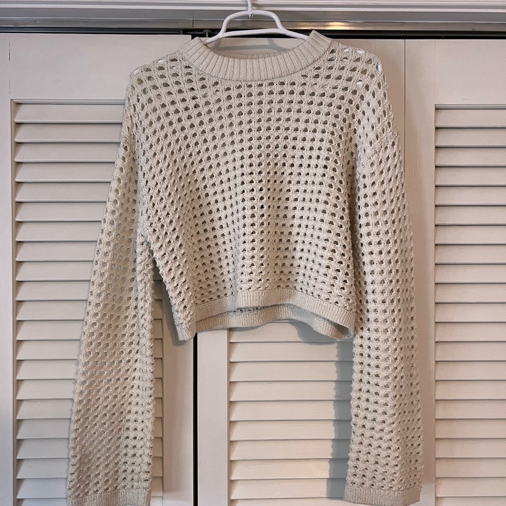 Super cute H&M sweater with holes!